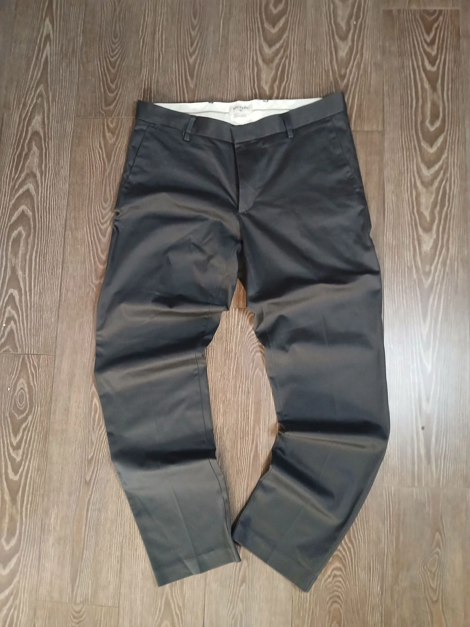 Dockers Extra Slim Fit Chinos Trousers Dark Gray Size L Smart Casual Pants